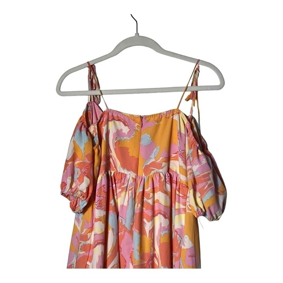 1949. LENA OFF SHOULDER SPAGHETTI STRAP TIE ON SHOULDERS SIZE SMALL MULTICOLORED - Picture 7 of 8